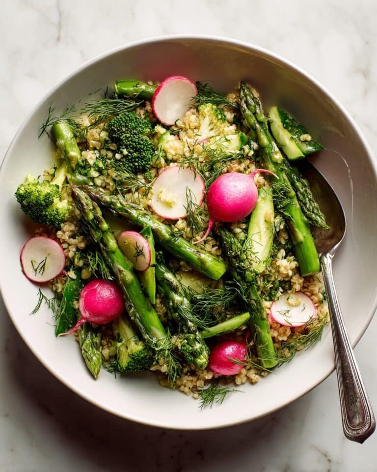 Spring Farro Salad with Roasted Vegetables and Fresh Herbs Recipe