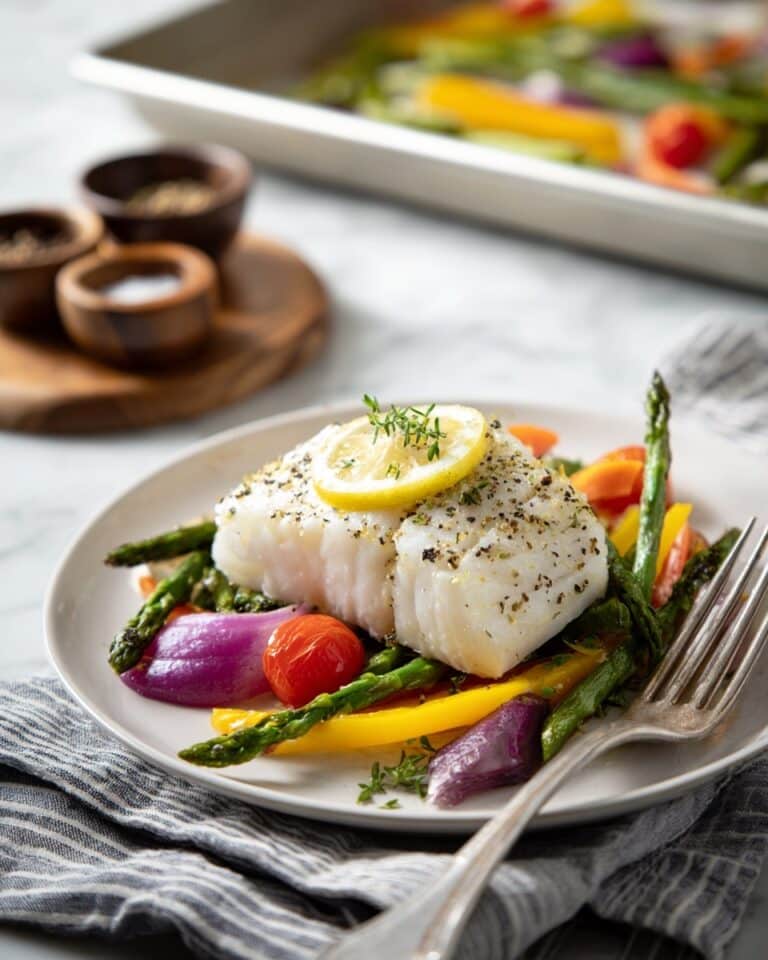 Easy Baked Cod with Spring Vegetables Recipe