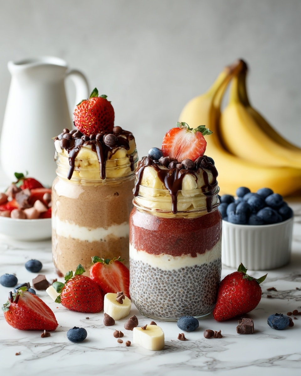 Overnight Oats with Water and Fruit Toppings Recipe