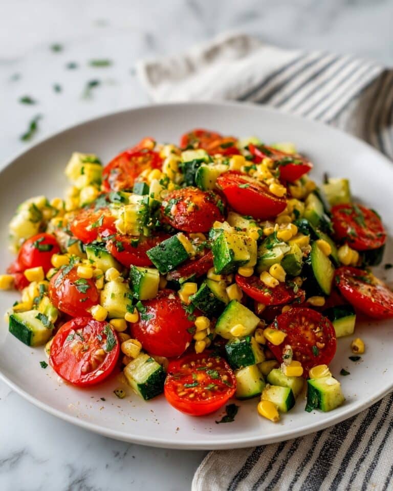 Grilled Zucchini Corn Salad with Cherry Tomatoes and Parmesan Recipe