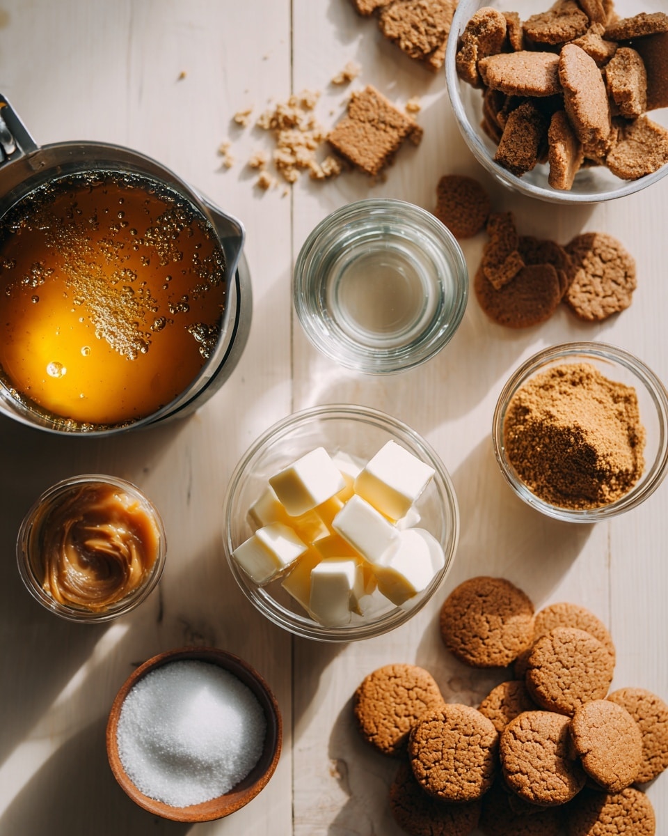 A clear glass jar filled with smooth, rich brown peanut butter is open in the center of the image. A silver knife with a wooden handle rests inside the jar, holding a scoop of creamy peanut butter with soft texture and slight ridges. Around the jar, round golden-brown cookies with rough, cracked surfaces are scattered on a white marbled surface. In the blurred background, a crumpled white cloth adds a soft touch to the setting. The photo taken with an iphone --ar 4:5 --v 7