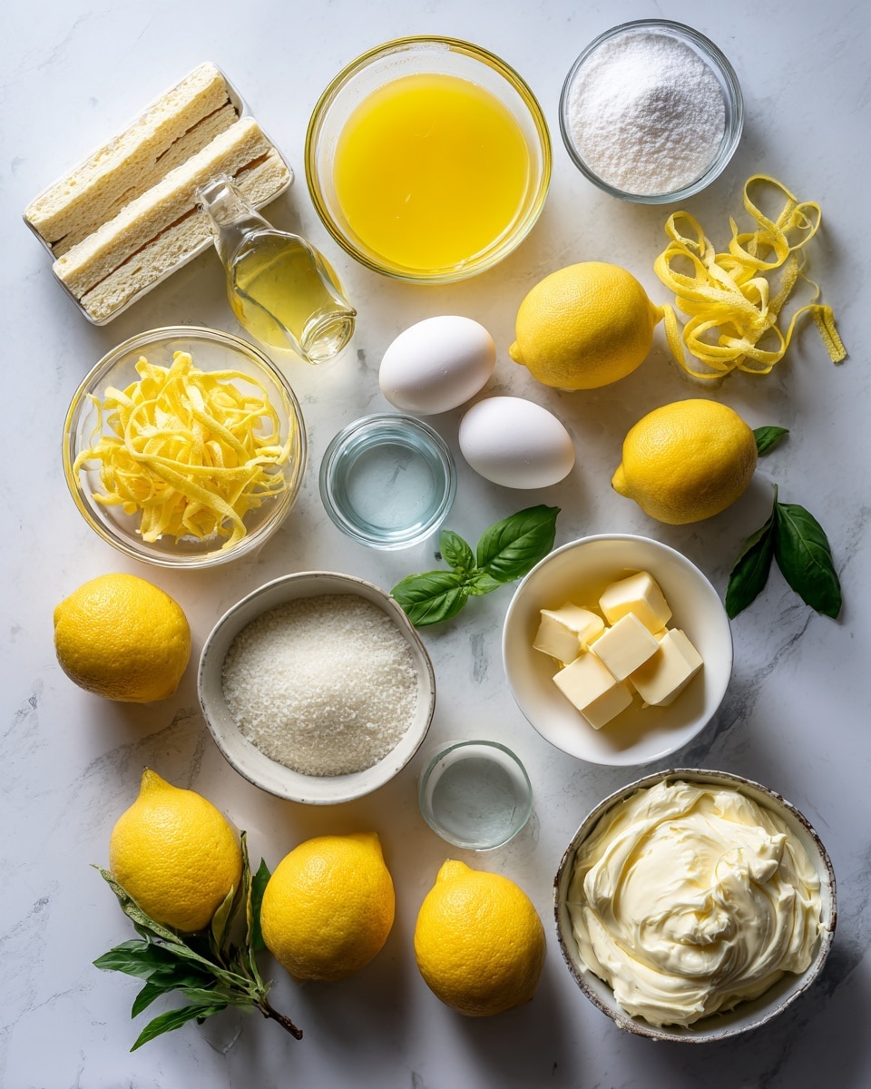 A square piece of layered cake sits on a white textured plate, placed on a white marbled surface. The cake has three layers: the bottom and middle layers are light brown and crumbly, while the second layer is creamy and off-white with a soft texture. The top layer is a thick, smooth, bright yellow topping that slightly drips down the sides. A small slice of the cake is on a fork held near the plate. In the background, a white dish with more pieces of the same cake is slightly out of focus, along with some yellow lemon wedges. Photo taken with an iphone --ar 4:5 --v 7