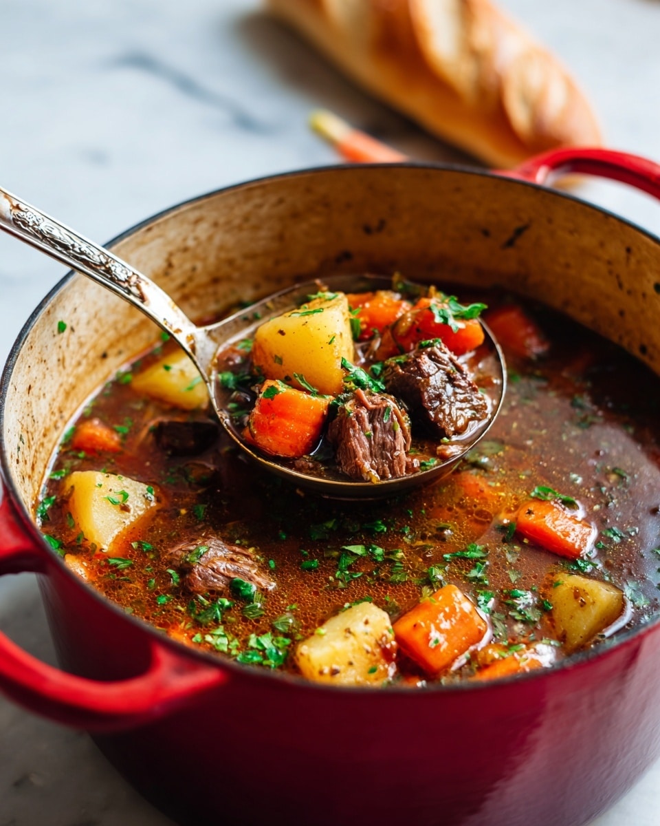 Hearty Beef Stew with Vegetables and Red Wine Recipe