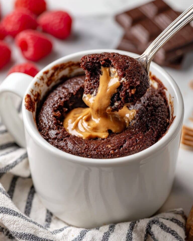 Chocolate Mug Cake with Peanut Butter Recipe