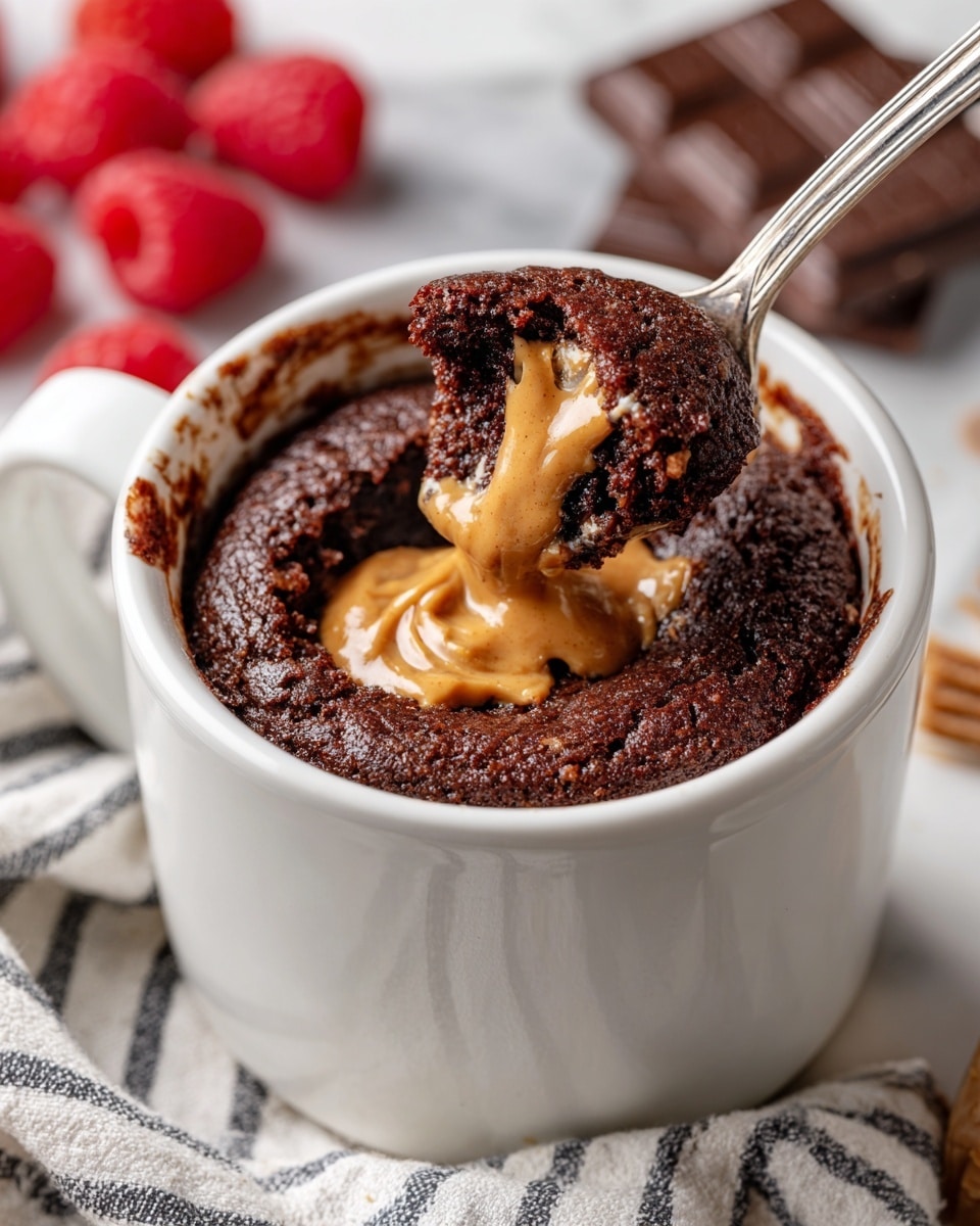 Chocolate Mug Cake with Peanut Butter Recipe