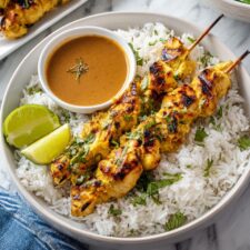 Thai Chicken Satay with Spicy Peanut Sauce Recipe