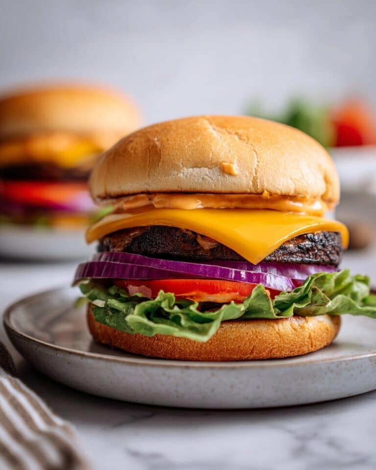 Air Fryer Portobello Mushroom Burgers Recipe
