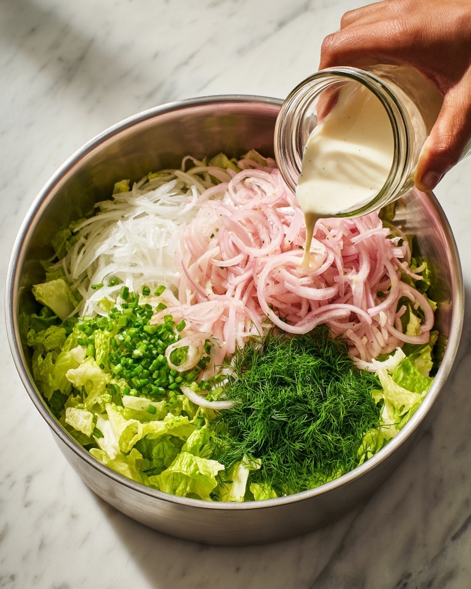 Liz's Bistro Salad with Pickled Onions and Herb Vinaigrette Recipe - Recipe Image