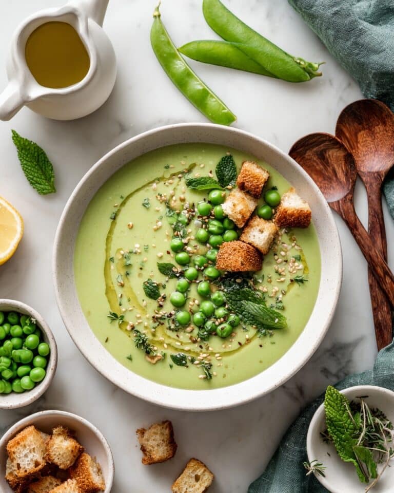 Fresh Green Pea and Herb Soup with Lemon Recipe