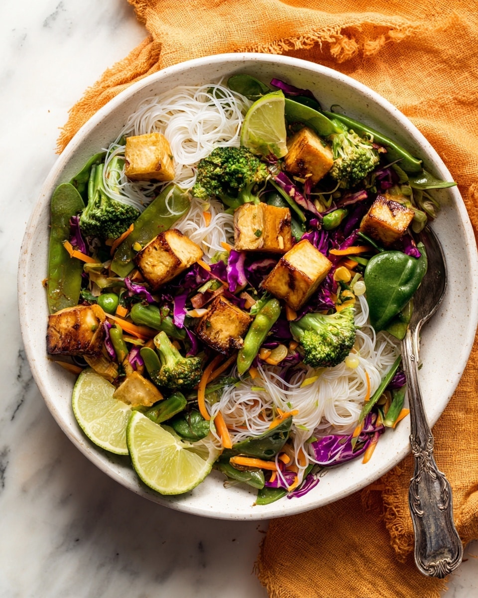 Tofu Noodle Stir-Fry with Spring Vegetables Recipe