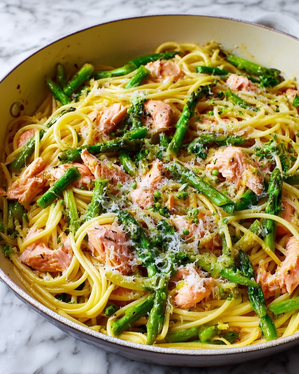 Creamy Salmon and Asparagus Pasta Recipe