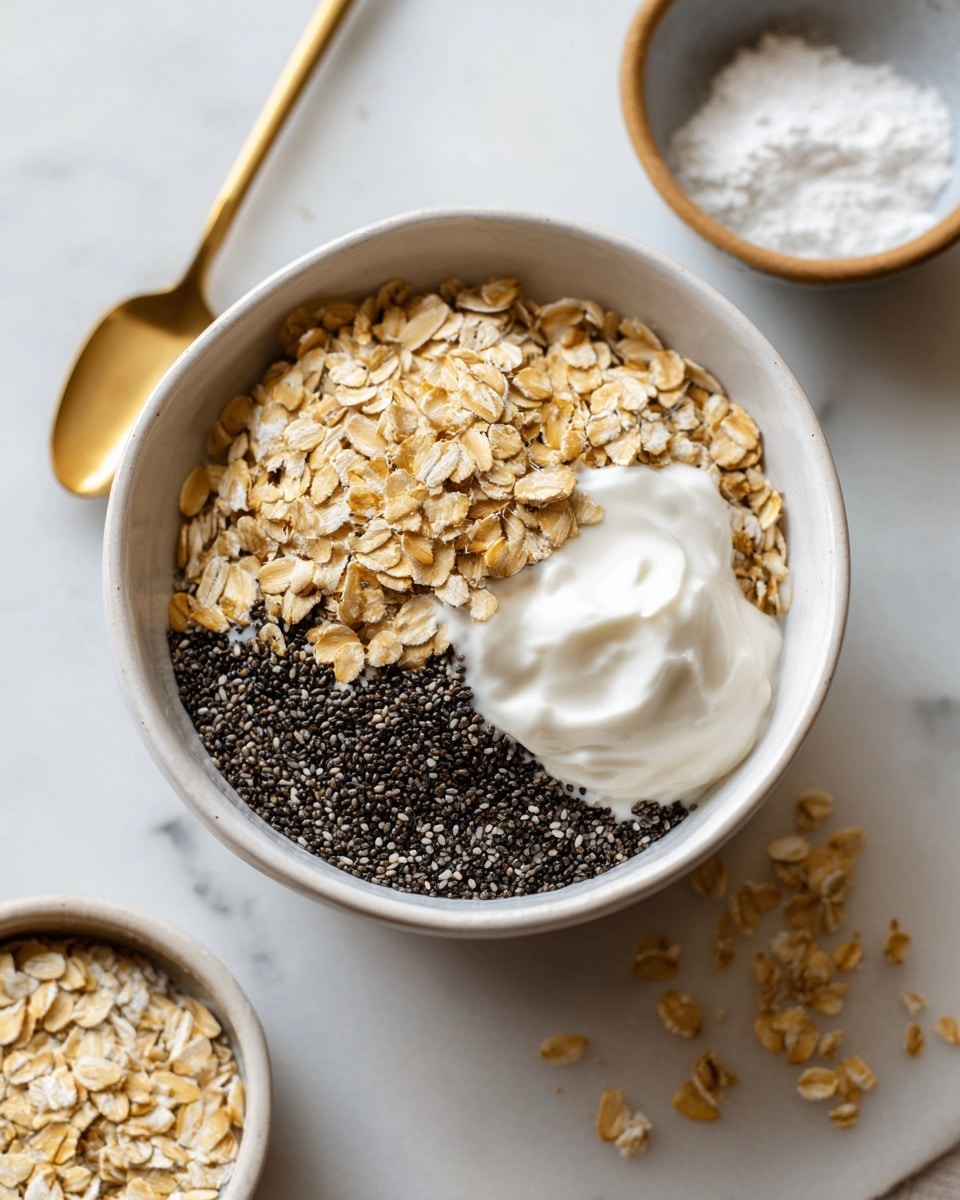 Overnight Oats with Water and Fruit Toppings Recipe - Recipe Image