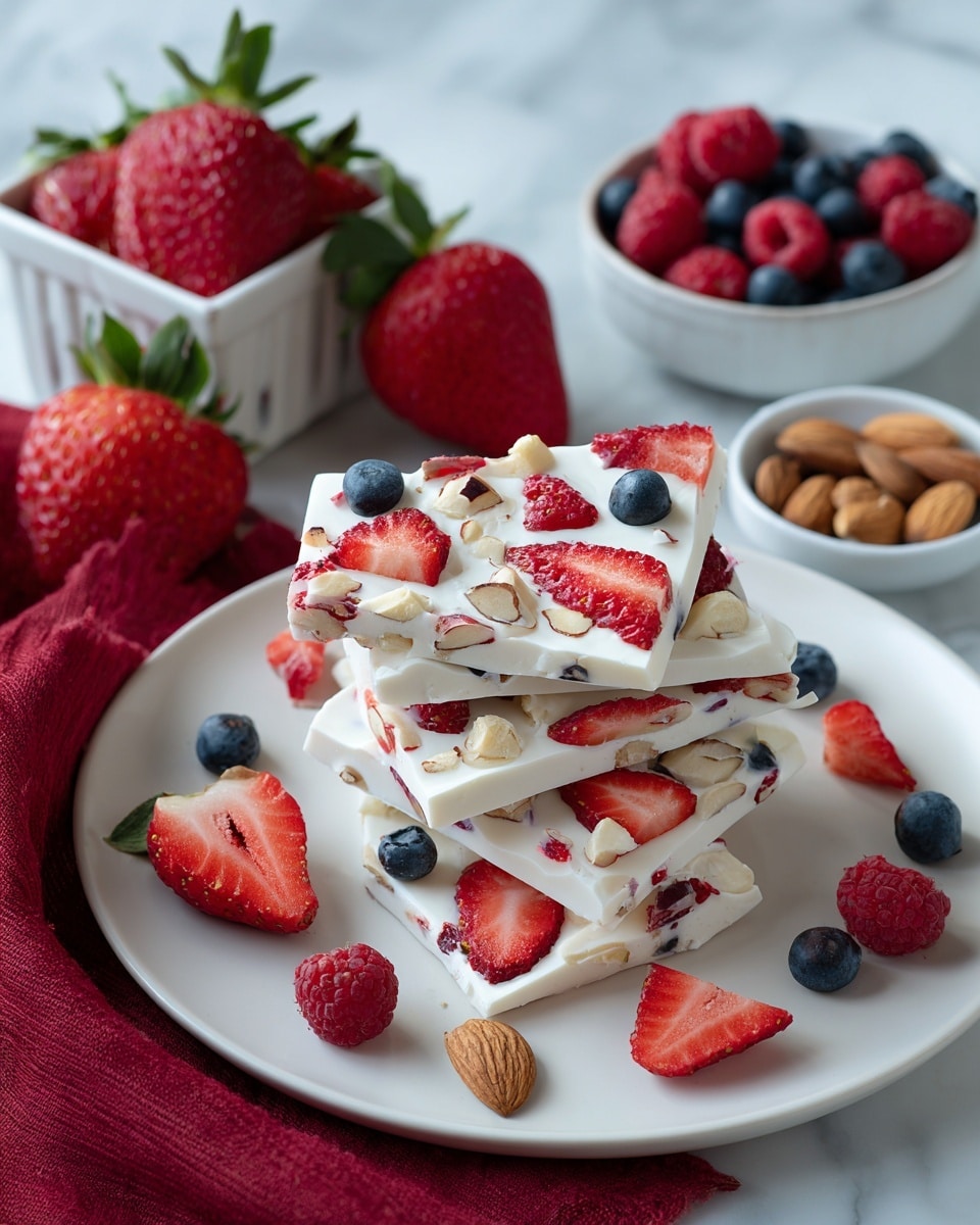 Frozen Yogurt Bark with Fresh Fruit and Nuts Recipe