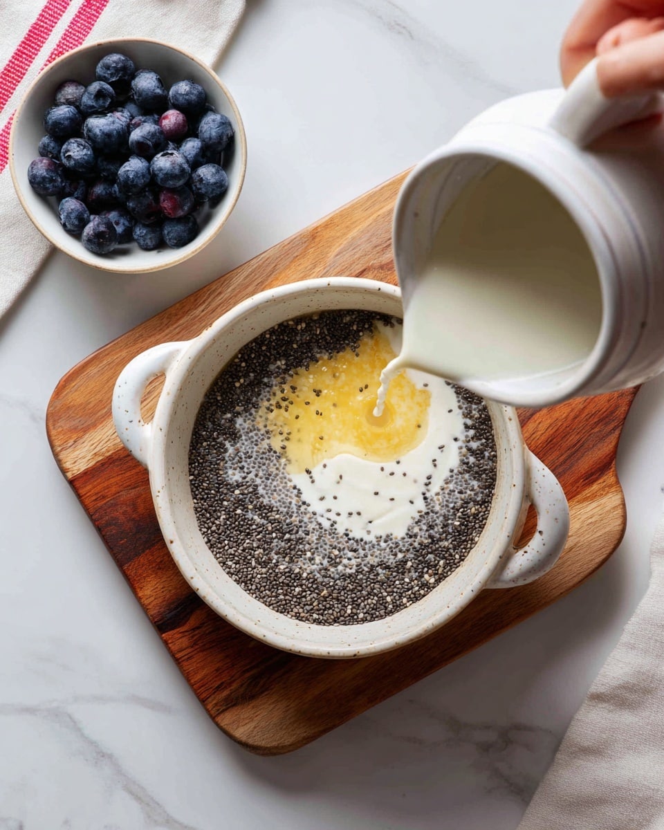 Lemon Blueberry Chia Pudding with Blueberry Compote Recipe - Recipe Image