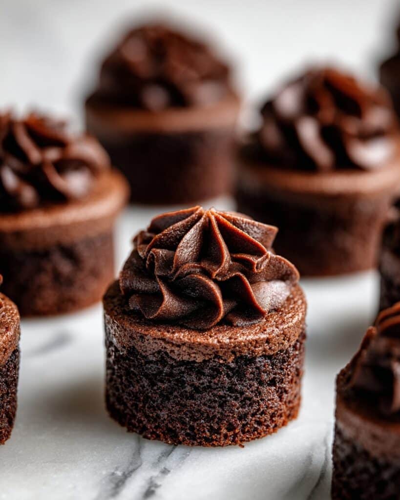 Brownie Bites with Whipped Chocolate Ganache Recipe