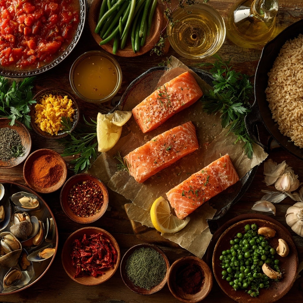 A white bowl with a thin black rim is filled with many small, irregular cubes of orange fish coated in a red spice mix. The fish pieces have a shiny, slightly wet texture, and some spices are scattered around the bottom inside the bowl. The bowl sits on a surface with a white marbled texture. photo taken with an iphone --ar 4:5 --v 7