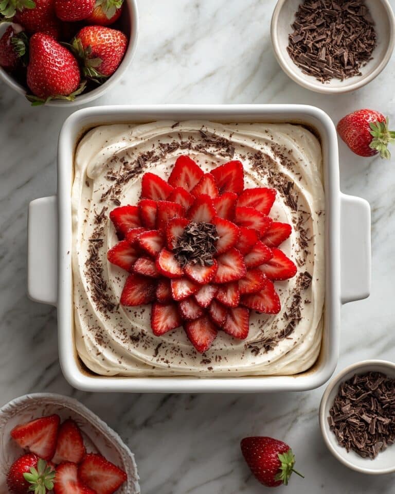 Strawberry Tiramisu with Orange Liqueur and Chocolate Garnish Recipe