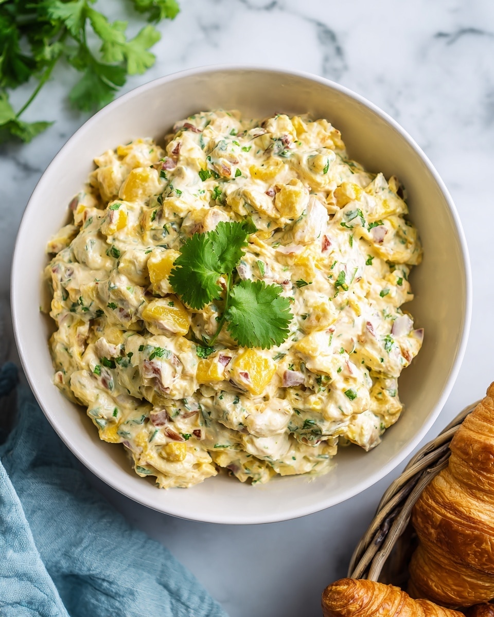 Creamy Curry Chicken Salad with Mango and Cashews Recipe - Recipe Image