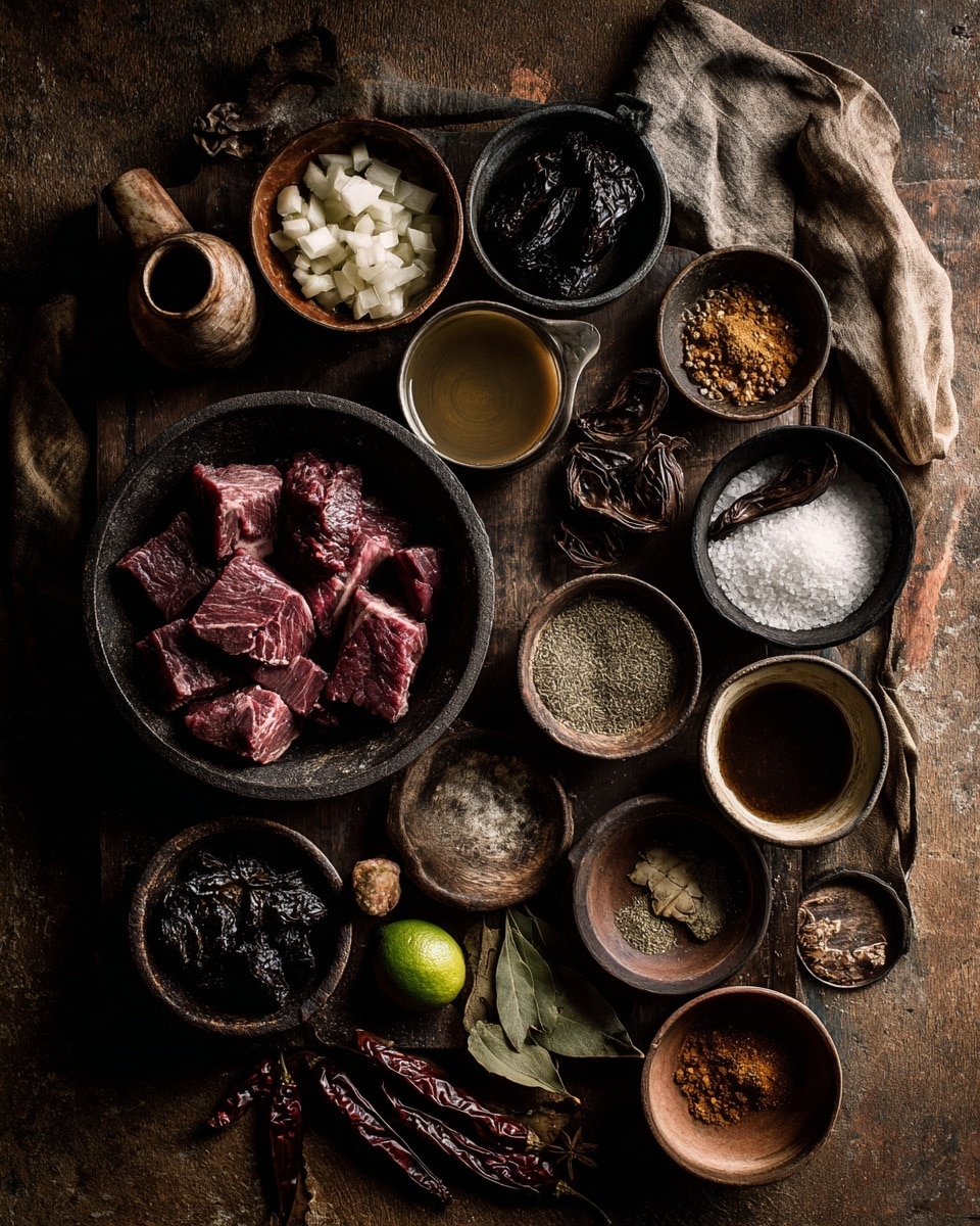 The image shows a top view of a clear food processor bowl filled with a thick, dark reddish-brown paste that has a chunky, slightly oily texture. The paste clings to the sides of the bowl, with some areas showing a glossy shine while others appear rough and dense. A silver and black chopping blade is at the center, partially coated with the paste, contrasting with the deep color of the mixture. The background is a white marbled texture. photo taken with an iphone --ar 4:5 --v 7