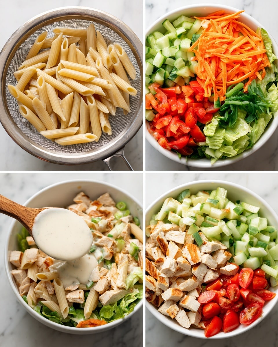 Chicken Caesar Pasta Salad Recipe - Recipe Image