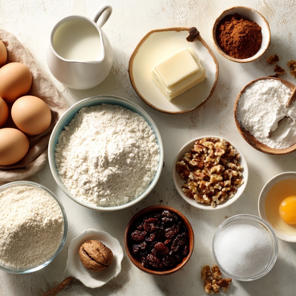 The left image shows a thick dough in a clear glass bowl, puffed up and smooth on top with some soft uneven folds, sitting on a white marbled surface. The dough looks soft and slightly shiny, filling most of the bowl and expanding near the edges. The right image shows a rolled dough log placed on a white marbled cutting board, with one end sliced to reveal a spiral pattern inside. The dough layers are pale beige and soft, with dark brown bits of raisins or nuts spread evenly within the spiral. The roll is thick, and the inside layers look moist and textured with small pieces throughout, resting on the white marbled surface. Photo taken with an iphone --ar 4:5 --v 7