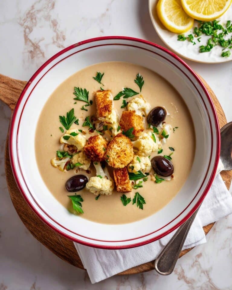 Creamy Roasted Cauliflower Soup with Potatoes Recipe
