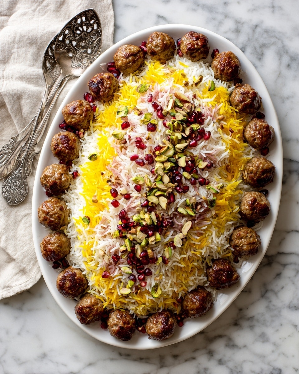 Al Baloo Albaloo Polo Persian Sour Cherry Rice Recipe | Flavors of Persia