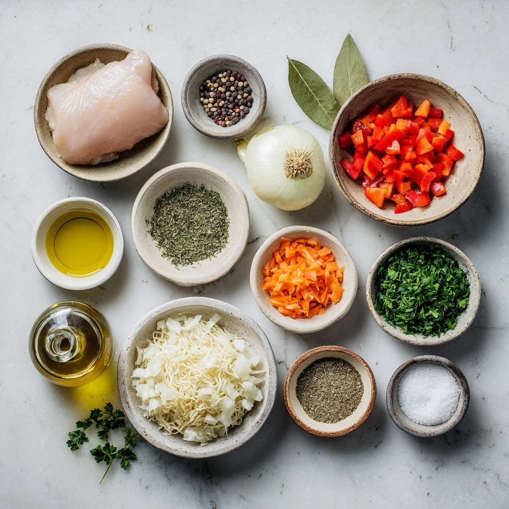 Inside a light gray cooking pot, there are three visible layers of diced vegetables. The bottom layer is made of small, soft yellowish pieces of onion, scattered unevenly around the pot. Above the onion, there is a layer of bright red bell pepper chunks, larger and shiny. On top, there is a thick pile of finely chopped orange carrots, densely covering the other vegetables and adding a bright contrast. The pot sits on a white marbled surface. photo taken with an iphone --ar 4:5 --v 7