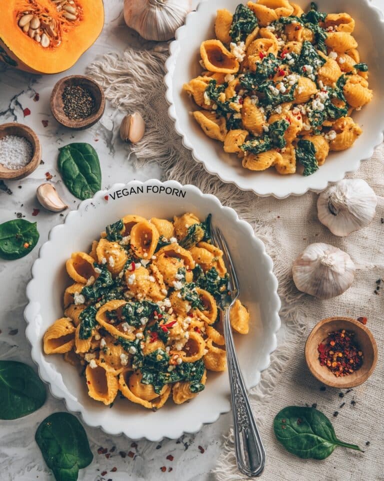 Scissor Cut Noodles with Pumpkin and Spinach Recipe