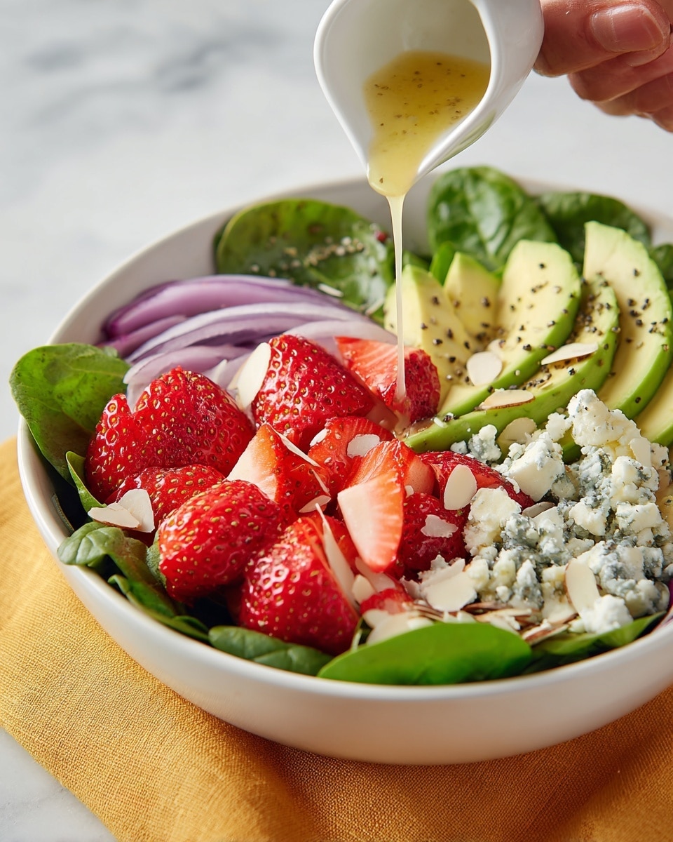 Strawberry Avocado Spinach Salad with Poppyseed Dressing Recipe