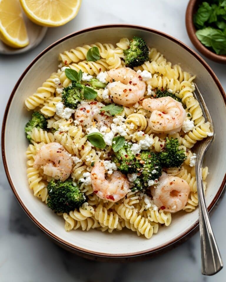 Healthy Shrimp & Broccoli Pasta with Lemon Recipe