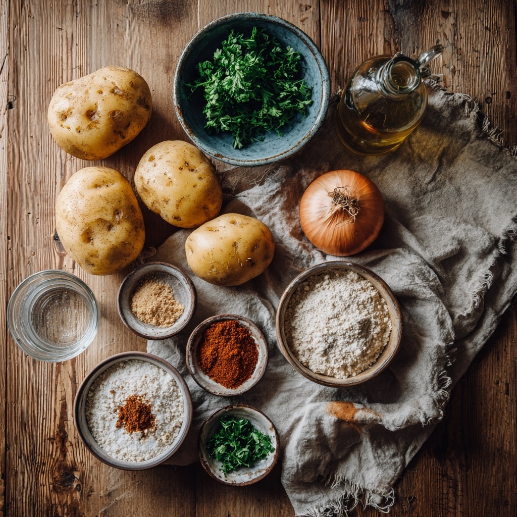 The image shows two parts: on the left, a woman's hand is holding a peeled potato and grating it against a metal box grater that is placed on a plain white plate on a white marbled surface; on the right, the grated potato is collected inside a white cloth-lined white bowl, showing soft, thin, pale yellow potato shreds with a slightly moist texture. photo taken with an iphone --ar 4:5 --v 7