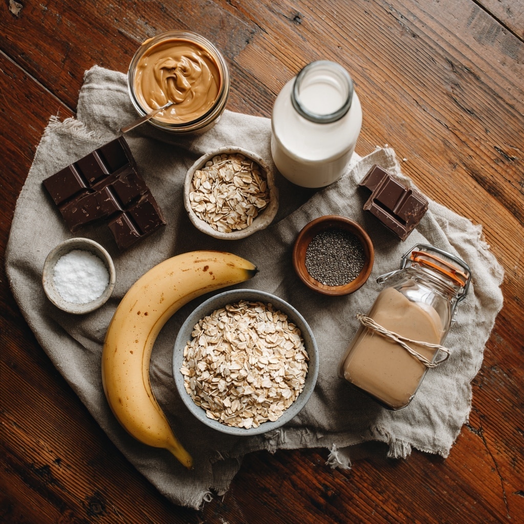 A clear glass filled with three visible layers sits on a white marbled surface. The bottom layer is smooth and light yellow, creating a solid base. Above this is a thin, dark brown layer with a slightly grainy texture. The top layer is the thickest, creamy white with many small black specks spread throughout, looking soft and smooth. The layers are distinct and even, seen clearly through the glass. photo taken with an iphone --ar 4:5 --v 7