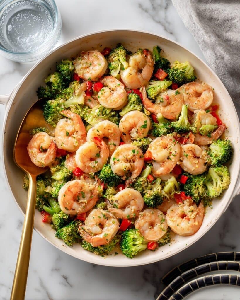 One-Pot Garlicky Shrimp & Broccoli Recipe