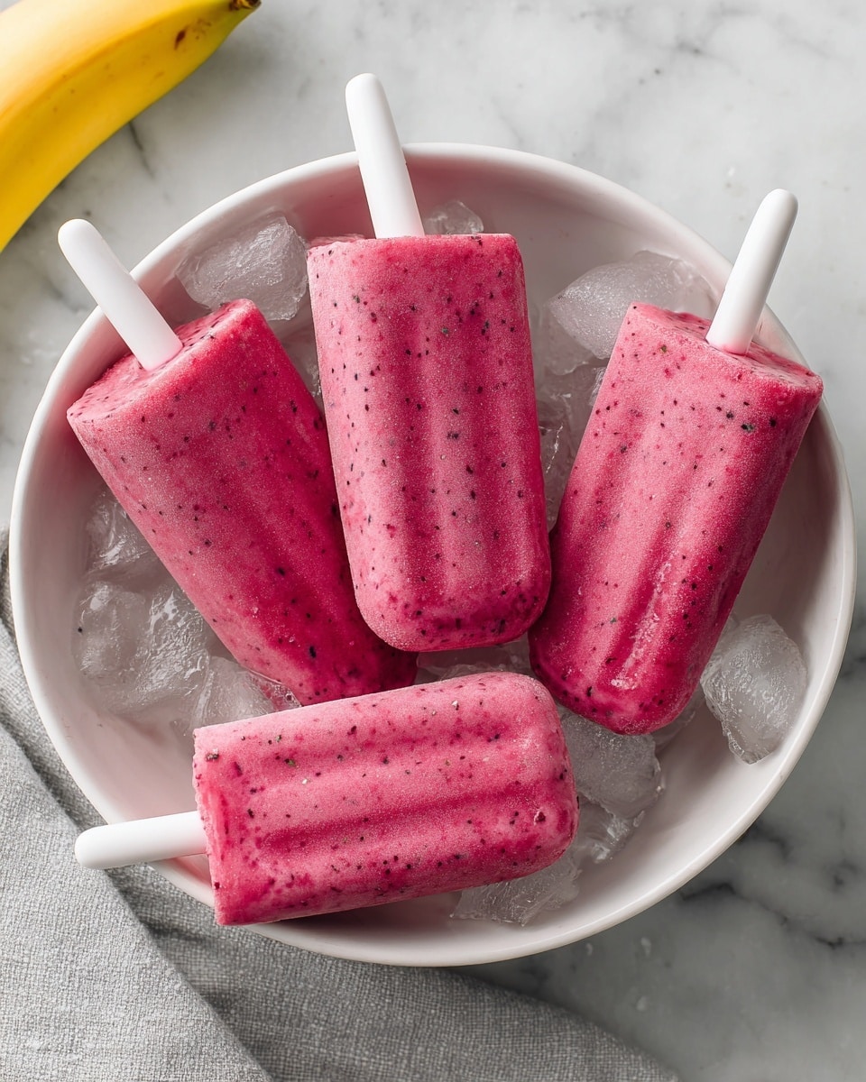 Healthy Banana Popsicles with Yogurt and Fruit Recipe