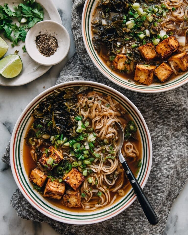 Garlic Pepper Soba with Chili Roasted Tofu Recipe