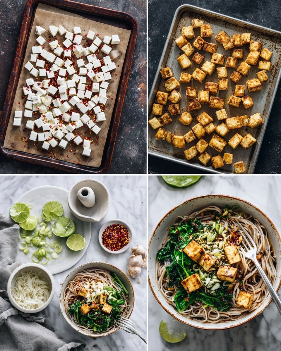 Garlic Pepper Soba with Chili Roasted Tofu Recipe - Recipe Image