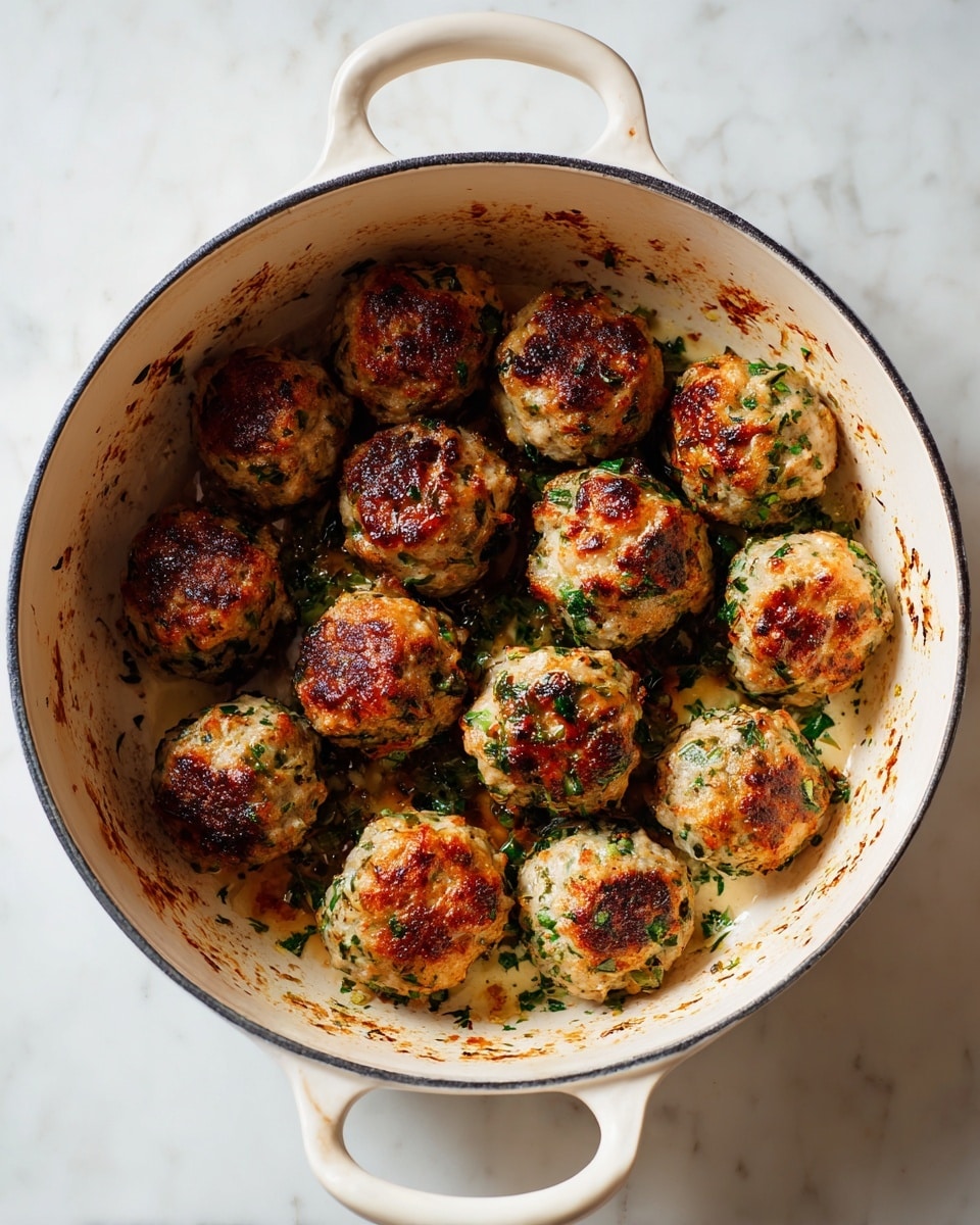 Garlic Butter Chicken Meatballs & Noodles Recipe - Recipe Image