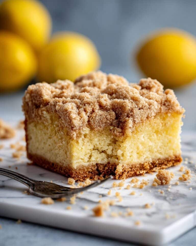Lemon Crumb Cake with Lemon Curd and Streusel Topping Recipe