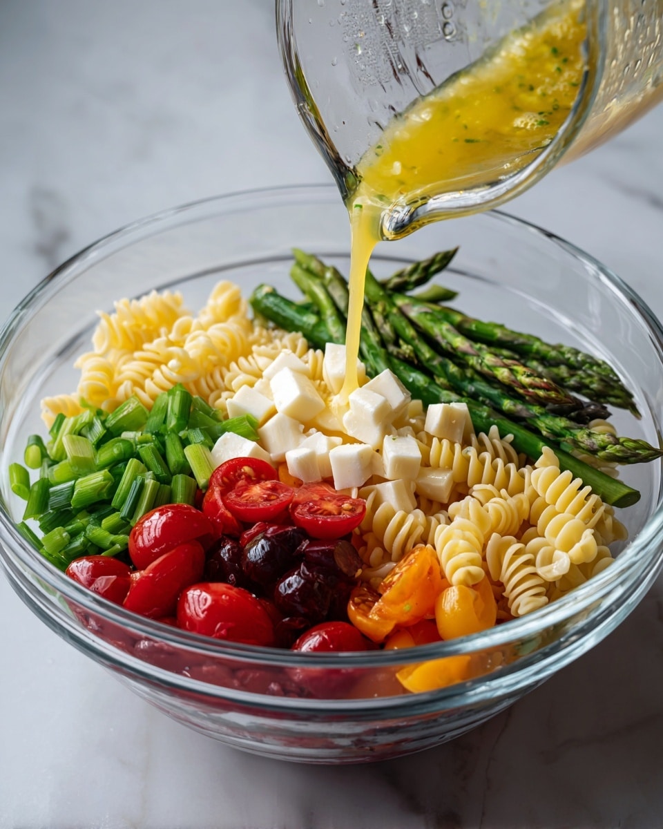 Asparagus Pasta Salad with Honey Mustard Dressing Recipe - Recipe Image