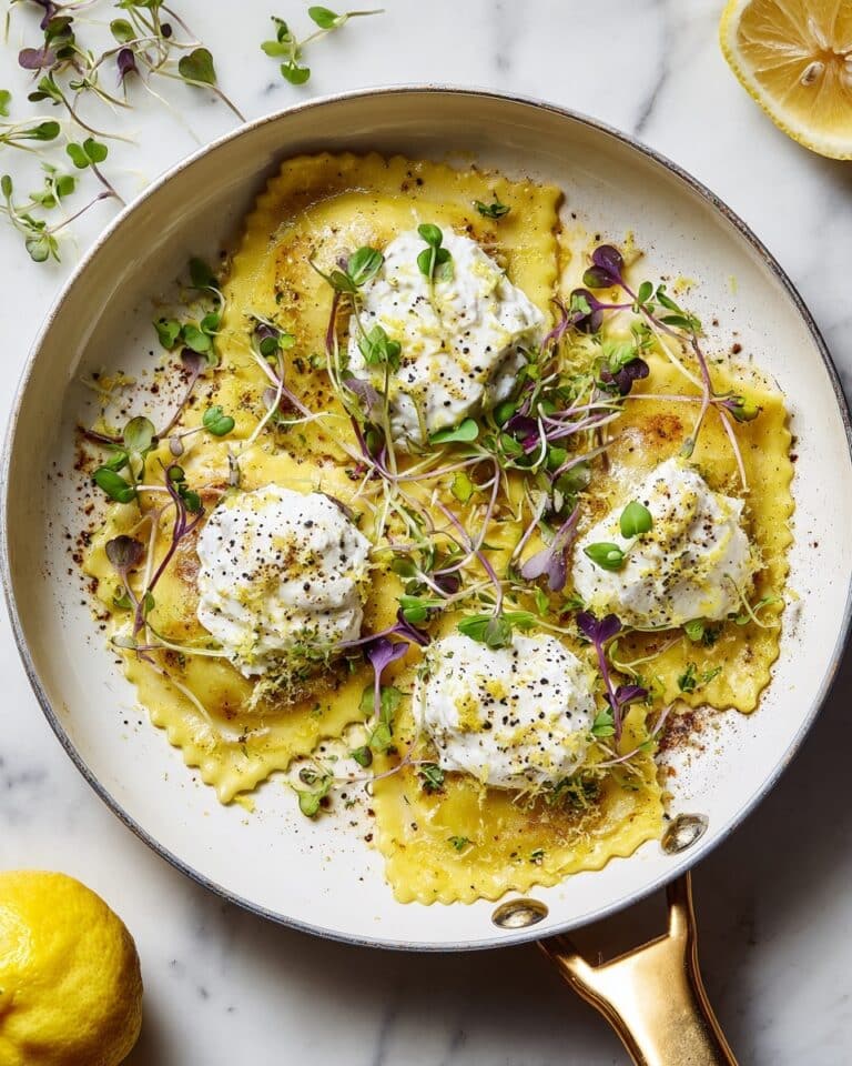 Brown Butter and Lemon Toasted Skillet Ravioli Recipe