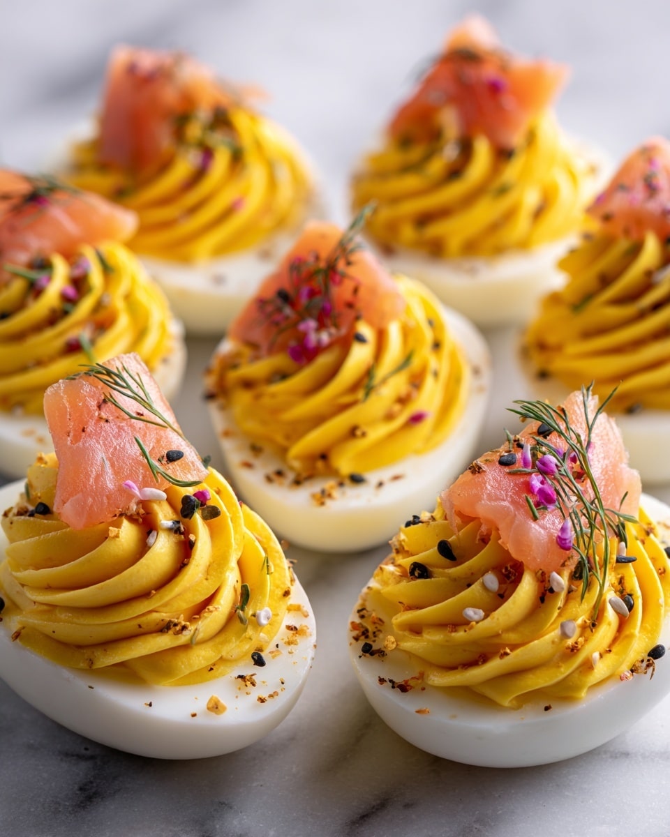 Everything Smoked Salmon Deviled Eggs Recipe