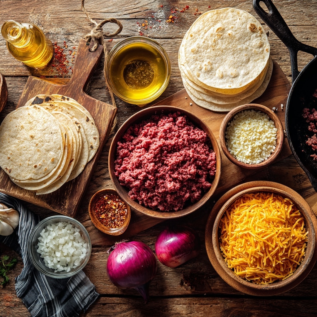A large gray pan with two peach handles is filled with cooked ground meat, showing a mix of brown and slightly pinkish pieces with a textured, chunky surface. A wooden-handled spatula with a gray silicone head rests inside the pan, partly lifting some of the meat. The pan sits on a white marbled surface, with no other items around. photo taken with an iphone --ar 4:5 --v 7