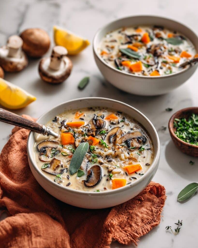 Cream of Mushroom and Wild Rice Soup Recipe