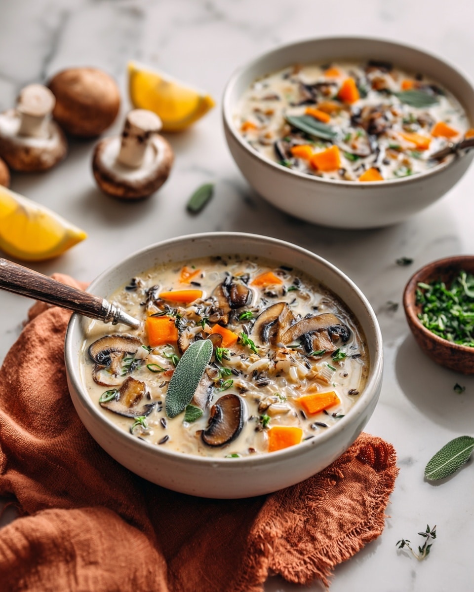 Cream of Mushroom and Wild Rice Soup Recipe