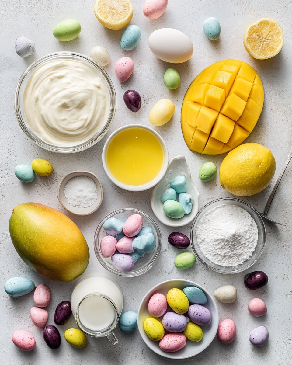 A small silver metal pot with a shiny handle is filled with a thick, smooth, bright yellow mixture covering almost the entire inside of the pot. On the surface, there are two small white patches with a slightly foamy texture floating near the center right. The pot sits on a white marbled textured surface. photo taken with an iphone --ar 4:5 --v 7
