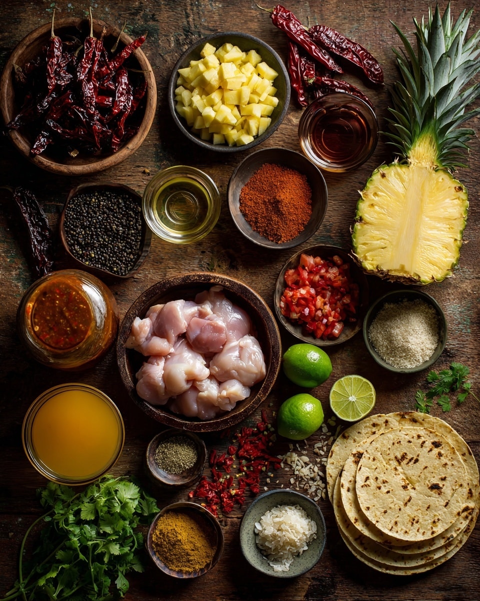 The image shows two side-by-side pictures. On the left is a black pan on a white marbled surface holding six dried peppers arranged loosely, three are large, dark, wrinkled with stems, and three smaller red and dark elongated peppers. On the right is a clear glass bowl filled with water soaking the same types of dark dried peppers, which appear softer and darker as they soak. The water has a slight orange tint. photo taken with an iphone --ar 4:5 --v 7