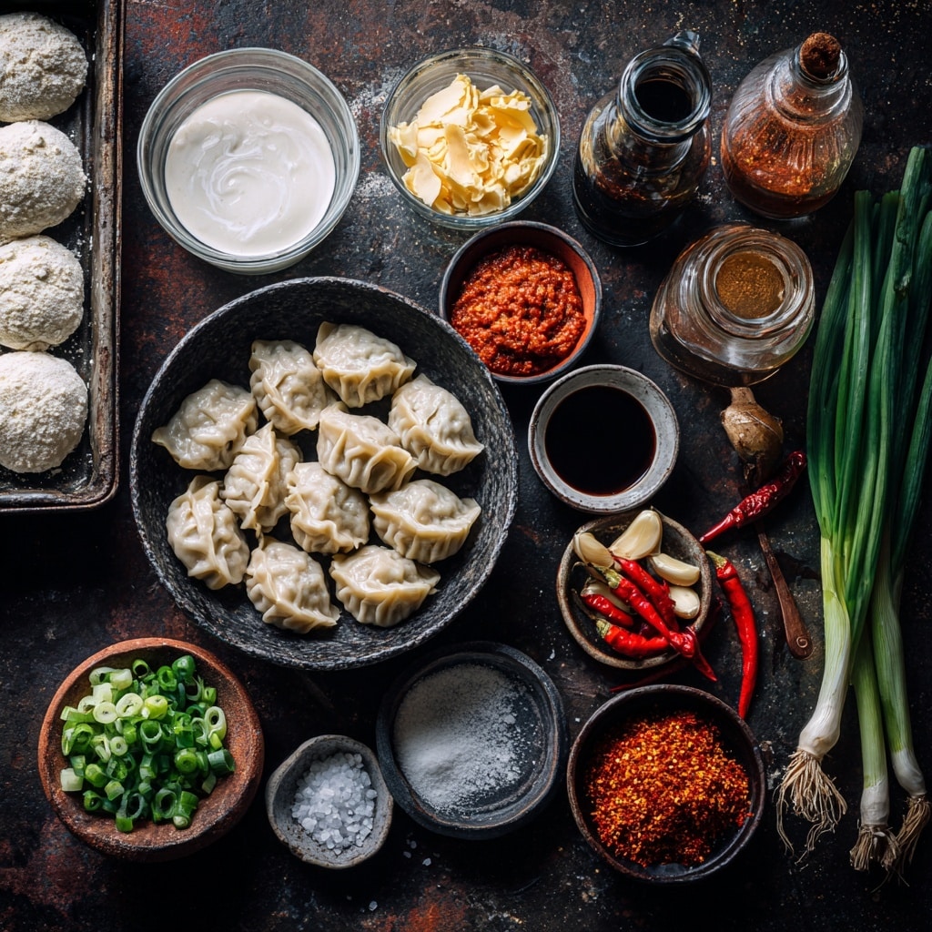 The image shows a total of twenty dumplings arranged neatly in four rows of five on a bright orange sauce spread evenly across a white marbled surface. Each dumpling is semi-circular, lightly browned, and has delicate pleats on the top, showing different creases and folds. The sauce beneath them is smooth and thick, creating a contrast with the lightly textured and slightly shiny dumpling wrappers. The composition highlights the dumplings floating on the sauce, filling almost the entire frame with a vibrant color splash. photo taken with an iphone --ar 4:5 --v 7