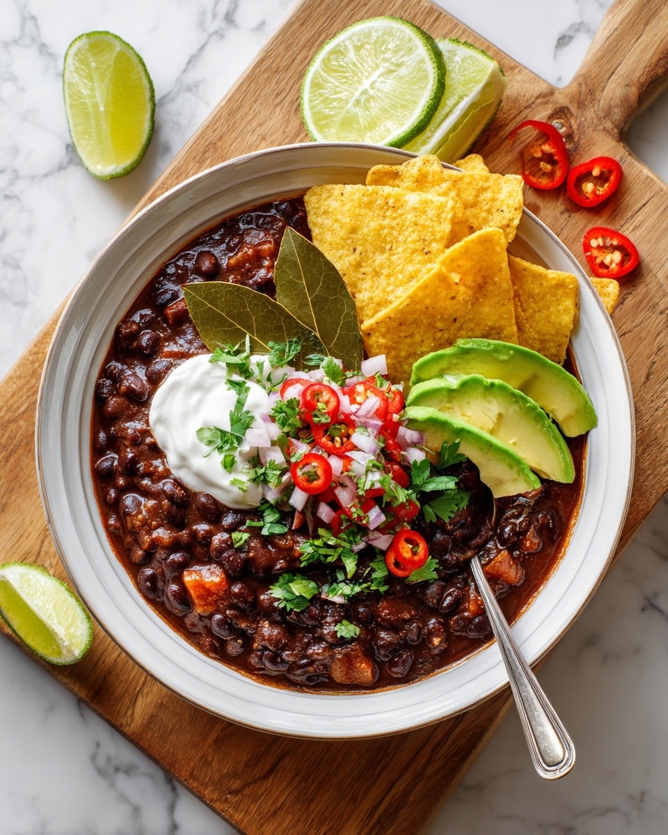 Black Bean Soup with Lime and Spices Recipe