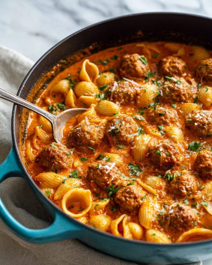 Meatball Pasta (One Pot!) Recipe